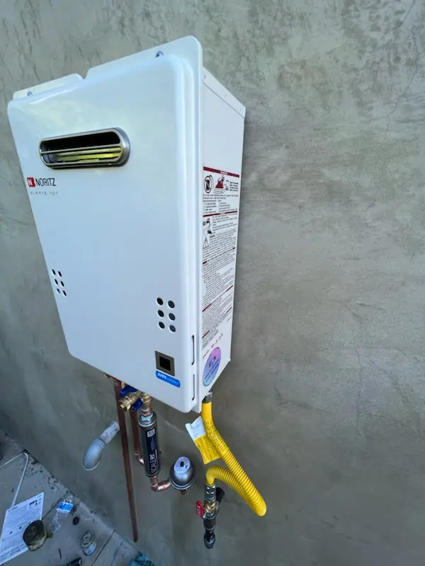 Tankless water heater installation for Felton Manor homes